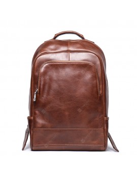 Men's Retro Leather Shoulder Bag Female Leather Travel Bag Large-capacity 16-inch Laptop Computer Bag