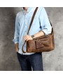 Casual Backpack - Men's Shoulder Bag Leather Cross-Body Handmade Chest Bag