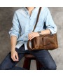 Casual Backpack - Men's Shoulder Bag Leather Cross-Body Handmade Chest Bag