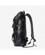 Casual Backpack - PU Leather Shoulder Bag Man Fashion Computer Bag Outdoor Travel Mountaineering Backpack