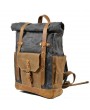 Casual Backpack - Retro Oil Wax Waterproof Backpack Large Capacity Computer Bag Outdoor Shoulder Bag