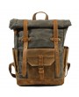 Casual Backpack - Retro Oil Wax Waterproof Backpack Large Capacity Computer Bag Outdoor Shoulder Bag