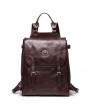 Casual Backpack - Shoulder Bag Men Hand-colored Vegetable Tanned Leather Female High-capacity Computer Backpack