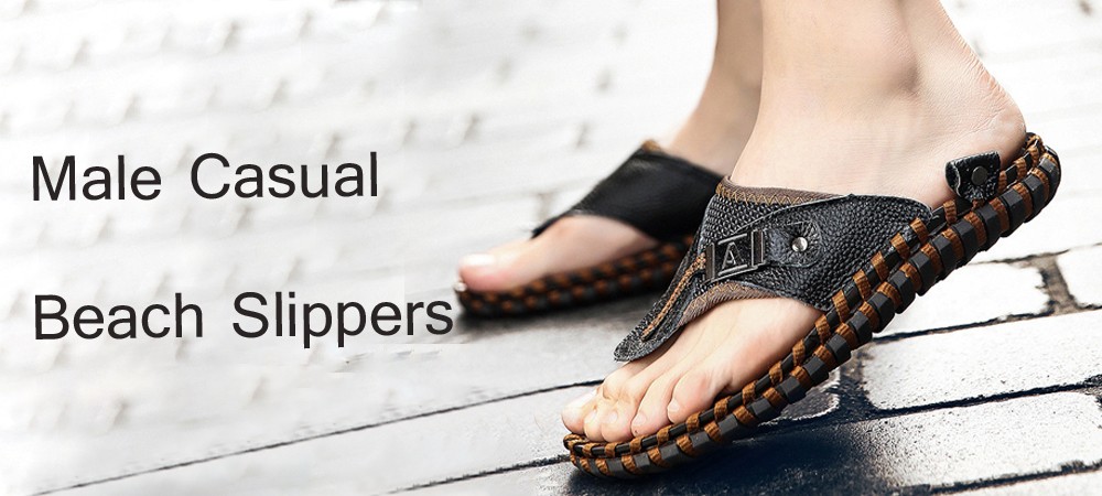 Summer Sandal Magazine Character Flops Beach Shoes Casual Beach Slippers Wading Shoes - Brown 40