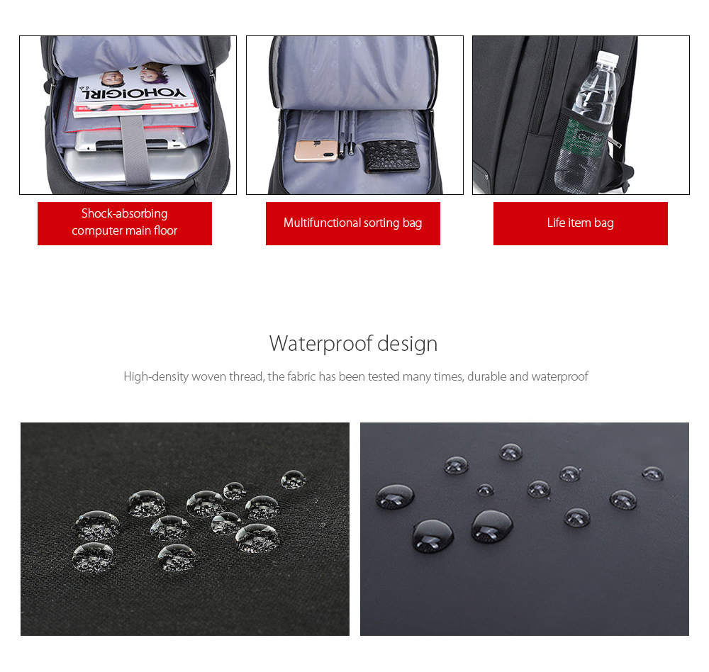 Men's Backpack Waterproof design