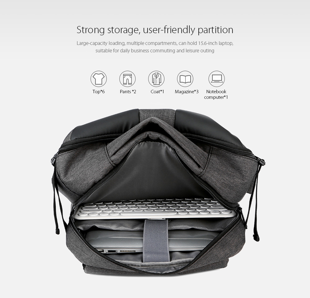 Men's Backpack Strong storage, user-friendly partition